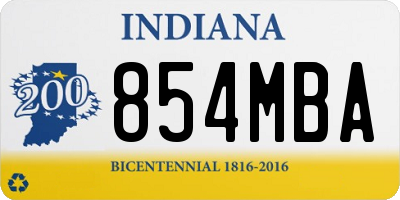 IN license plate 854MBA