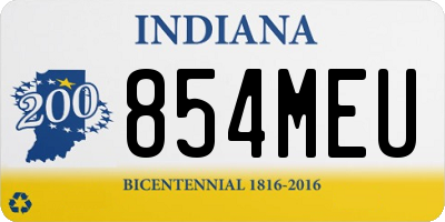 IN license plate 854MEU