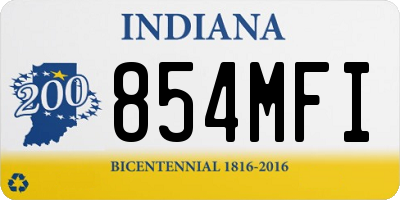 IN license plate 854MFI