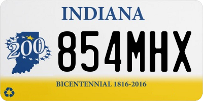 IN license plate 854MHX