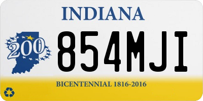 IN license plate 854MJI