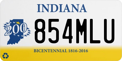 IN license plate 854MLU