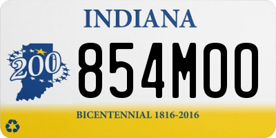 IN license plate 854MOO