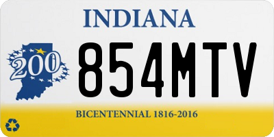 IN license plate 854MTV