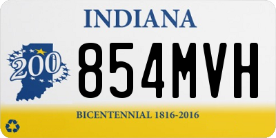 IN license plate 854MVH