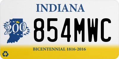 IN license plate 854MWC