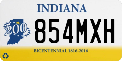 IN license plate 854MXH