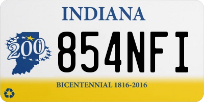 IN license plate 854NFI
