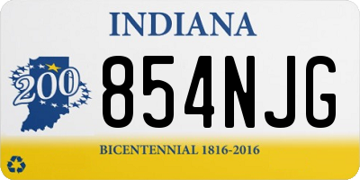 IN license plate 854NJG
