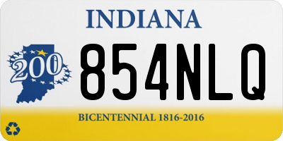 IN license plate 854NLQ
