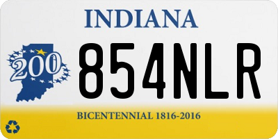 IN license plate 854NLR