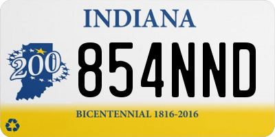 IN license plate 854NND
