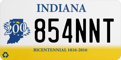 IN license plate 854NNT