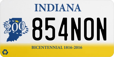 IN license plate 854NON