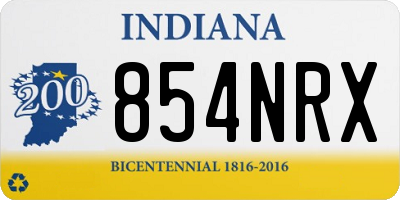 IN license plate 854NRX