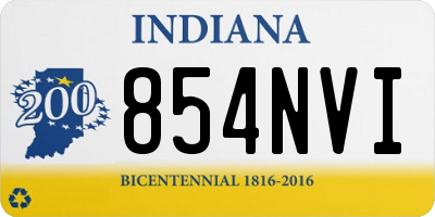 IN license plate 854NVI