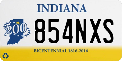 IN license plate 854NXS