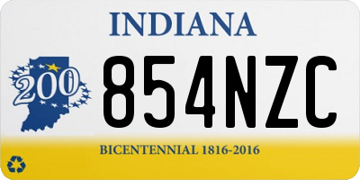 IN license plate 854NZC
