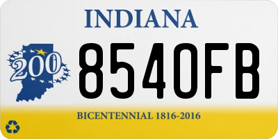 IN license plate 854OFB