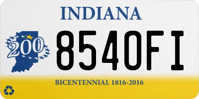 IN license plate 854OFI