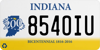 IN license plate 854OIU