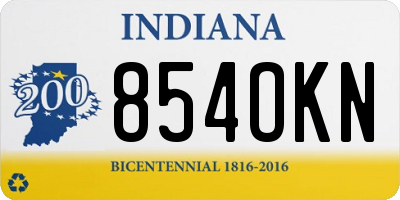 IN license plate 854OKN