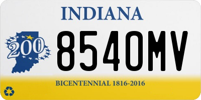 IN license plate 854OMV