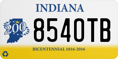 IN license plate 854OTB