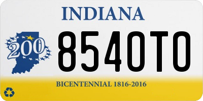 IN license plate 854OTO