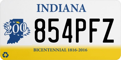 IN license plate 854PFZ