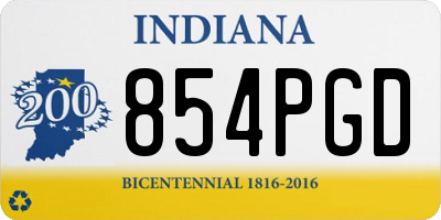 IN license plate 854PGD
