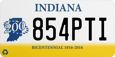 IN license plate 854PTI