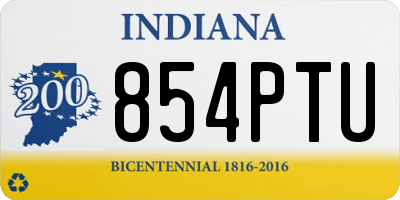 IN license plate 854PTU