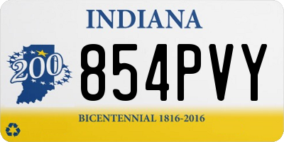 IN license plate 854PVY