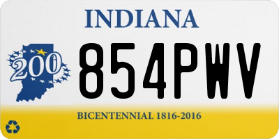 IN license plate 854PWV