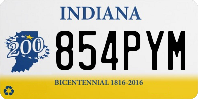 IN license plate 854PYM