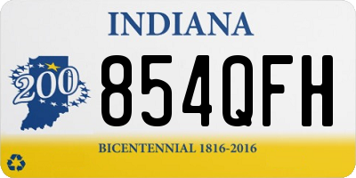 IN license plate 854QFH