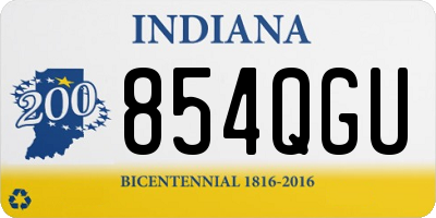 IN license plate 854QGU