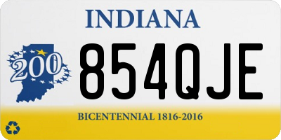 IN license plate 854QJE