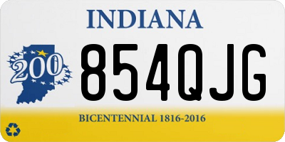 IN license plate 854QJG