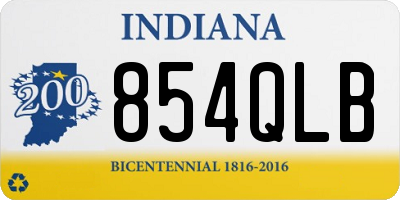IN license plate 854QLB