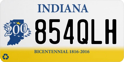 IN license plate 854QLH