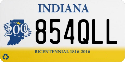 IN license plate 854QLL