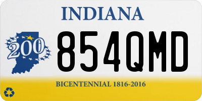 IN license plate 854QMD