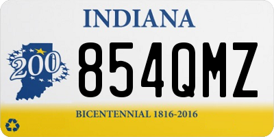 IN license plate 854QMZ