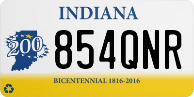 IN license plate 854QNR