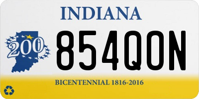 IN license plate 854QON