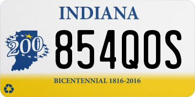 IN license plate 854QOS