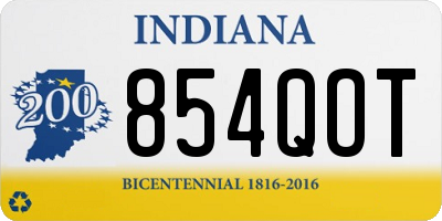 IN license plate 854QOT