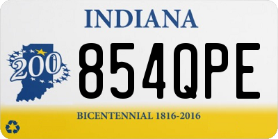 IN license plate 854QPE